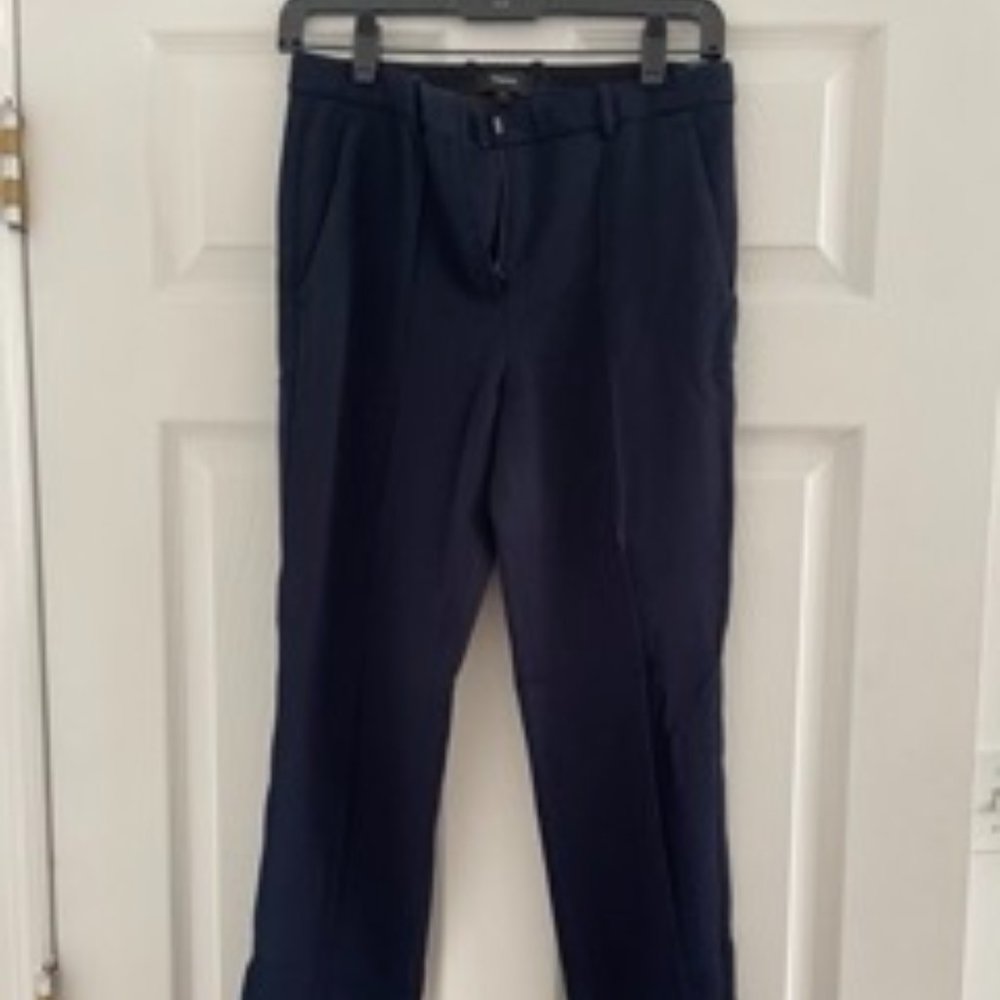 Theory Navy Oxford Knit Pants